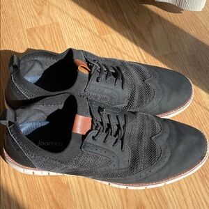 Joomra Men's Black and Brown Casual Sneakers